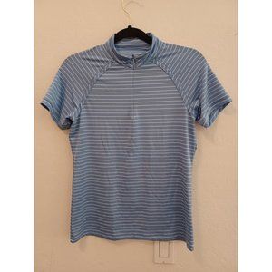 Sport Haley Top Women Sz S Blue Striped 1/4 Zip Golf Tennis Pickleball Active
